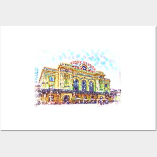 Denver Union Station In Pointillism Posters and Art